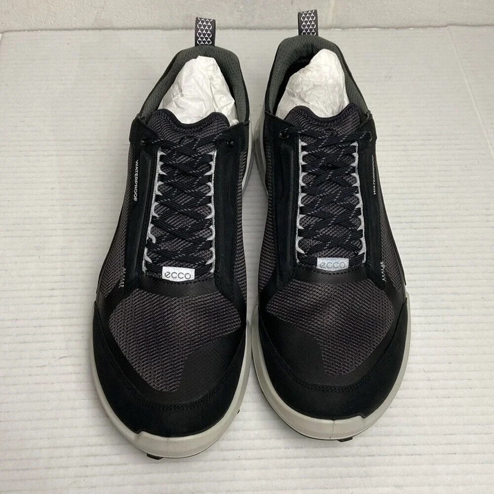 NIB ECCO Biom 2.1 X Mountain Men's Nubuck Waterproof Outdoor Sneaker‎ EU46 Black